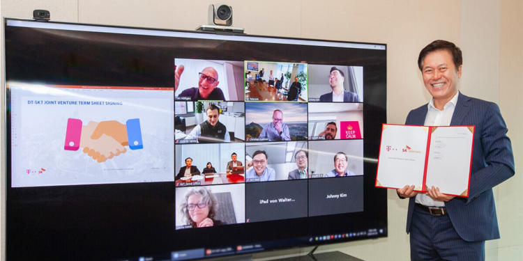 sk telecom deutsche telekom signs agreement