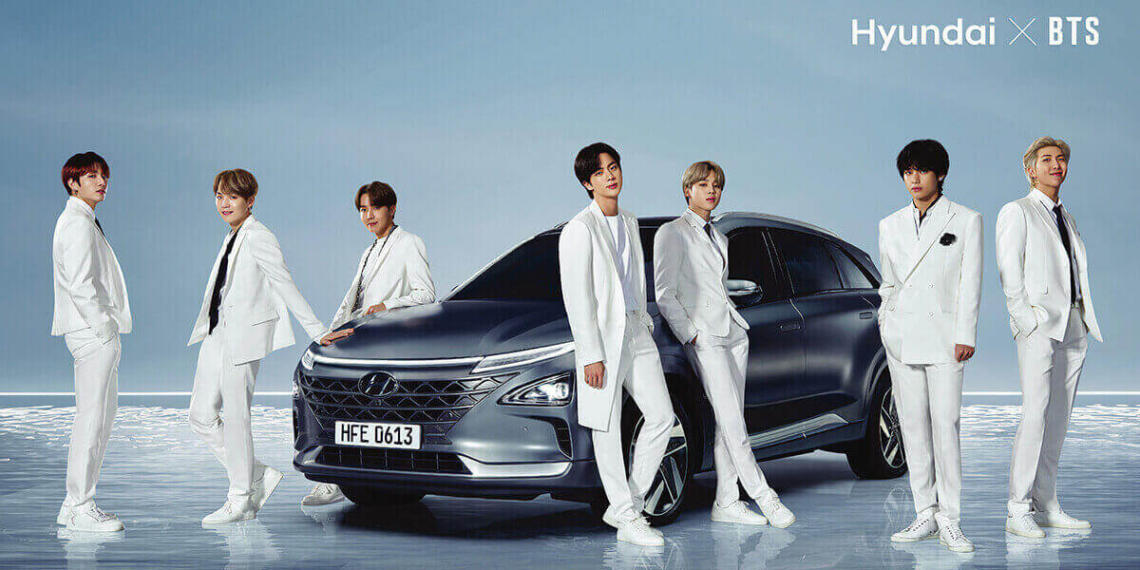 BTS promoting sustainable hydrogen fuel with Hyundai's Nexo in "Positive Energy."