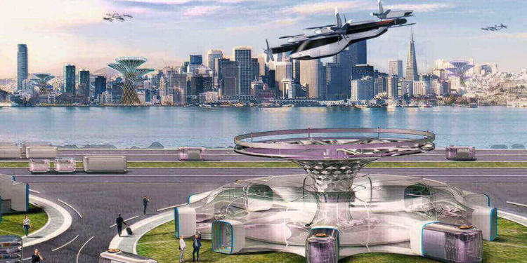 Hyundai Motor's air taxi hub presented at the Consumers Electronics Show 2020.