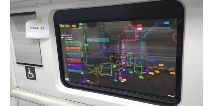 LG Display provides first transparent OLED displays for windows used on China’s subway trains.