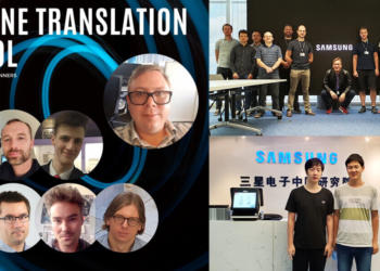 Samsung R&D Institute Poland Team who participated in this year’s IWSLT challenges (Left); Samsung R&D Institute Poland Team who participated in this year’s DCASE challenge (Upper Right); Members of the team from Samsung R&D Institute China-Beijing Team who participated in this year’s IWSLT challenges (Lower Right)