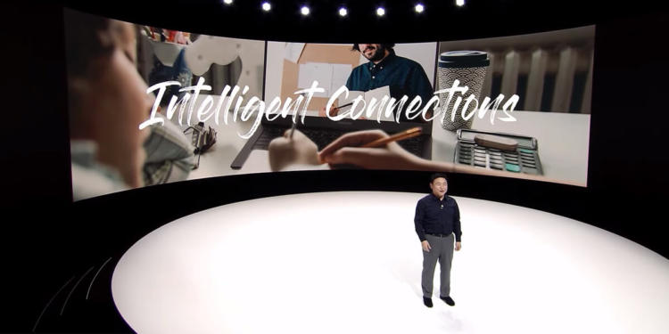 Roh Tae-moon, President of Samsung's mobile communications business, delivers his opening speech during the Samsung's first online Galaxy Unpacked 2020 event.