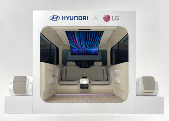 Hyundai Motor's IONIQ concept cabin in collaboration with LG Electronics. / photo courtesy of Hyundai Motor