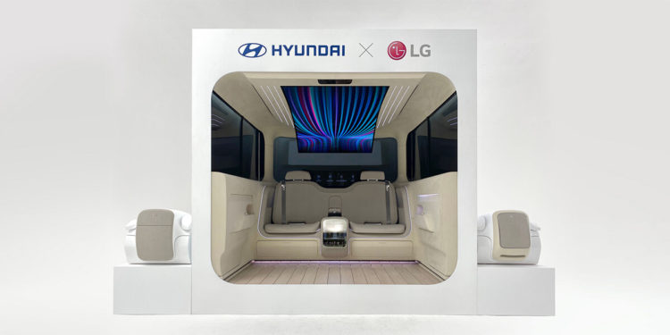 Hyundai Motor's IONIQ concept cabin in collaboration with LG Electronics. / photo courtesy of Hyundai Motor