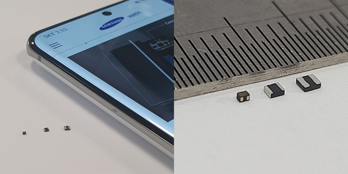 Samsung Electro-Mechanics' smallest power inductor. photo courtesy of Samsung Electro-Mechanics
