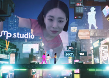 SK Telecom partners with PCCW to produce 5G-based virtual reality (VR) and augmented reality (AR) content and services in Hong Kong. Photo shows Korean choreographer Lia Kim appearing in SK Telecom's Jump video.