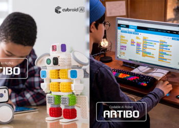 EdTech startup CUBROID develops CUBROID coding blocks and AI Coding Robot ARTIBO make coding fun and exciting for children. / Photo courtesy of CUBROID
