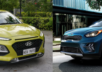 Hyundai Kia Automotive Group sells over 300,000 units of environment-friendly vehicles such as all-electric and hybrid models in international markets. photo shows Hyundai's Kona and Kia's Niro.