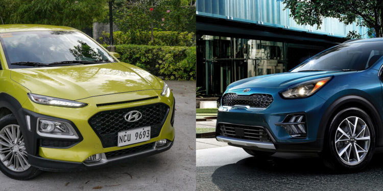 Hyundai Kia Automotive Group sells over 300,000 units of environment-friendly vehicles such as all-electric and hybrid models in international markets. photo shows Hyundai's Kona and Kia's Niro.