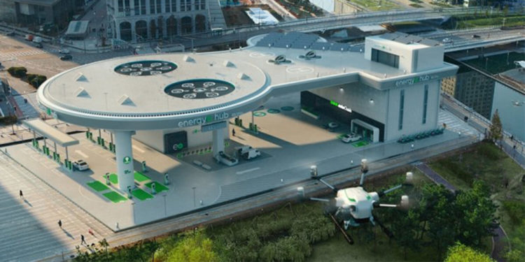 Rendered image of GS Caltex's Energy Plus Hub