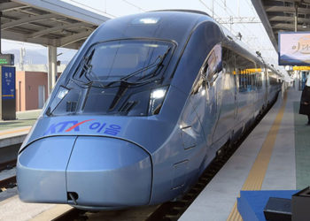 South Korea introduces the KTX-Eum, the country’s first environment-friendly, low-carbon, electrical multiple unit bullet train in Gangwon Province.