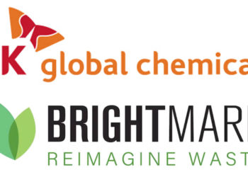 SK Global Chemical collaborates with US-based Brightmark in establishing a plastic recycling plant that utilizes pyrolysis renewal technology.