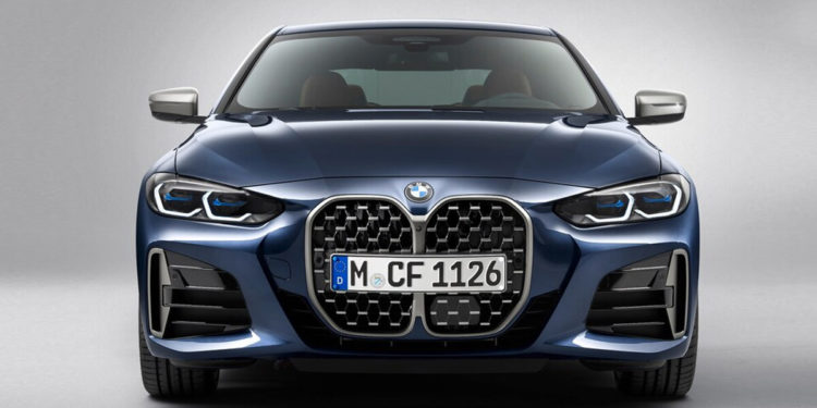 BMW showcases the vertical kidney grill design for the new BMW The 4 Series Coupe, diverging from BMW’s trademark horizontal grill. / photo courtesy of BMW