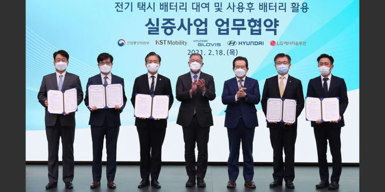 South Korea’s Ministry of Trade, Industry, and Energy partners with Hyundai, LG, KST, and Hyundai Glovis for eco-friendly EV battery leasing and reusing.