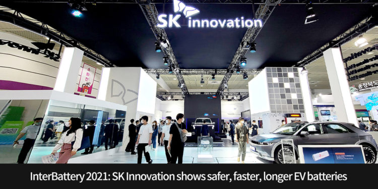 SK Innovation presented new EV battery technologies at InterBattery 2021 with enhanced safety, high-speed charging, and long driving range.