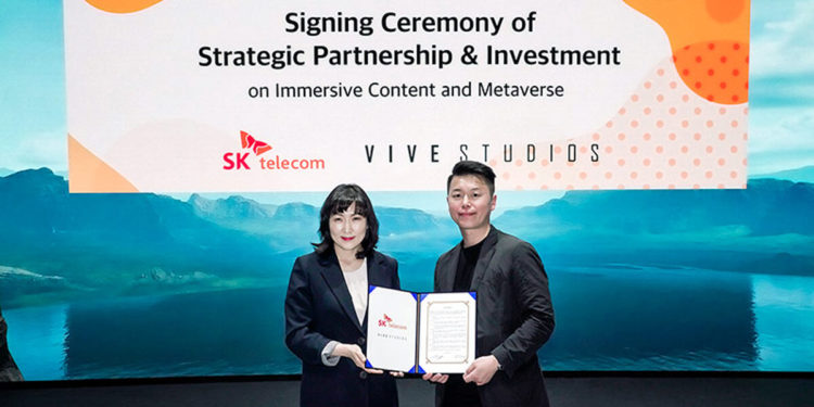 SK Telecom joins ViveStudios, a virtual reality content production company, as part of its goal to lead the fast-growing domestic metaverse ecosystem.