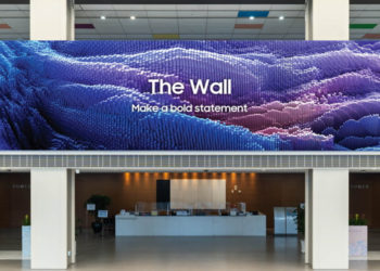 Samsung unveiled the latest model of the 1000-inch "The Wall", its next-gen modular display, offering cutting-edge features and a dynamic display platform. / photo courtesy of Samsung Electronics