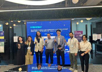 Tamer Taha, advisor to the Egyptian Ministry of International Development Cooperation (fourth from left), and Lee Byung-hyun, team leader of the Gyeonggi Business and Science Accelerator’s Techno Valley Planning Team (fifth from left) (Photo: beSUCCESS)