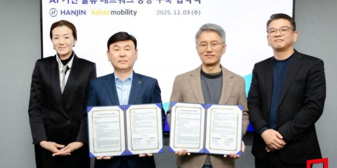 Hanjin, Kakao Mobility Sign MOU to Build AI-Powered Logistics Network